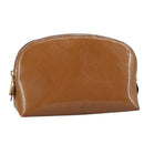 LOUIS VUITTON Monogram Vernis Pochette Pouch Rose Velours M90008 LV Auth 108720-1