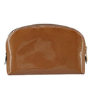 LOUIS VUITTON Monogram Vernis Pochette Pouch Rose Velours M90008 LV Auth 108720-2