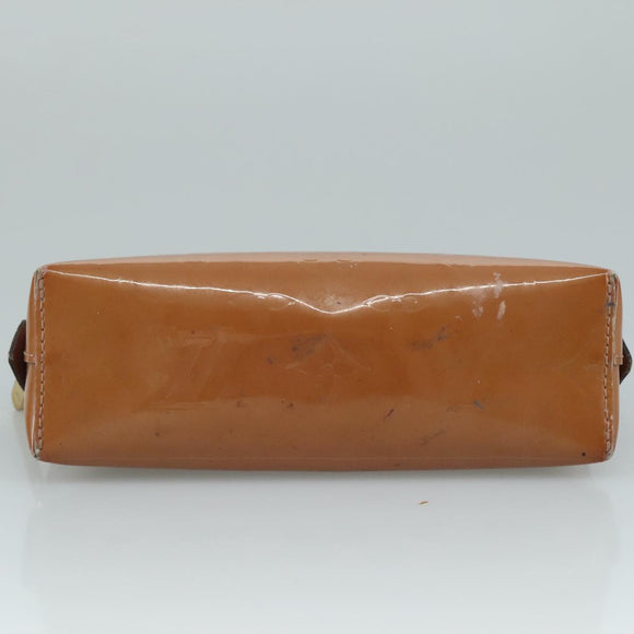 LOUIS VUITTON Monogram Vernis Pochette Pouch Rose Velours M90008 LV Auth 108720