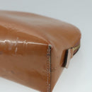 LOUIS VUITTON Monogram Vernis Pochette Pouch Rose Velours M90008 LV Auth 108720-7