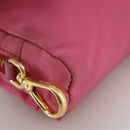 PRADA Pouch Nylon Pink Gold Pink Auth 108723-15