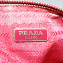 PRADA Pouch Nylon Pink Gold Pink Auth 108723-18
