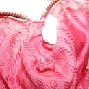 PRADA Pouch Nylon Pink Gold Pink Auth 108723-11