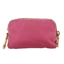 PRADA Pouch Nylon Pink Gold Pink Auth 108723-2