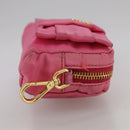 PRADA Pouch Nylon Pink Gold Pink Auth 108723-4
