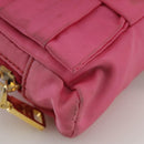 PRADA Pouch Nylon Pink Gold Pink Auth 108723-7