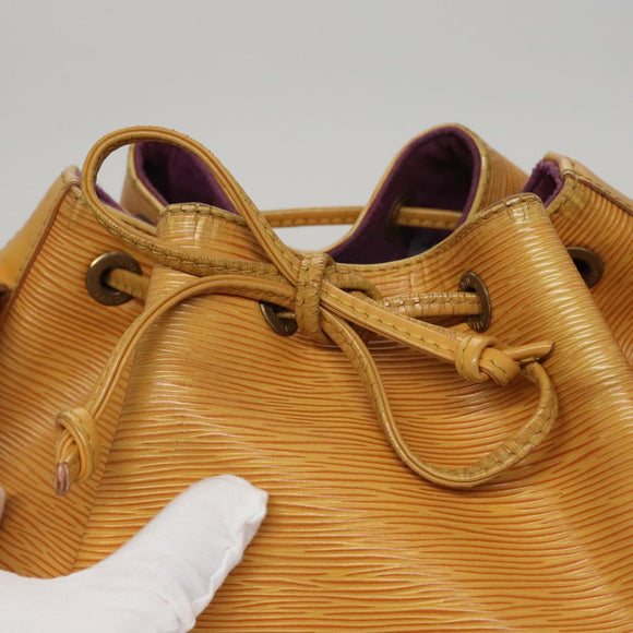 LOUIS VUITTON Epi Petit Noe Shoulder Bag Yellow M44109 LV Auth 108728