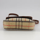 BURBERRY Nova Check Shoulder Bag Canvas Beige Auth 108751-5
