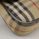 BURBERRY Nova Check Shoulder Bag Canvas Beige Auth 108751-15
