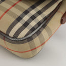 BURBERRY Nova Check Shoulder Bag Canvas Beige Auth 108751-16