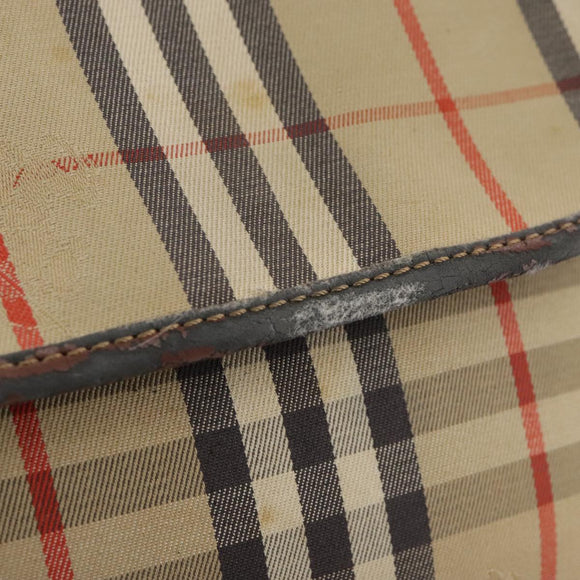 BURBERRY Nova Check Shoulder Bag Canvas Beige Auth 108751