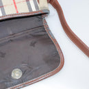 BURBERRY Nova Check Shoulder Bag Canvas Beige Auth 108751-20