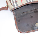 BURBERRY Nova Check Shoulder Bag Canvas Beige Auth 108751-21