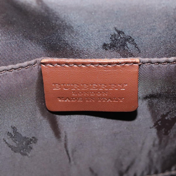 BURBERRY Nova Check Shoulder Bag Canvas Beige Auth 108751