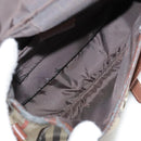 BURBERRY Nova Check Shoulder Bag Canvas Beige Auth 108751-12