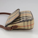 BURBERRY Nova Check Shoulder Bag Canvas Beige Auth 108751-3