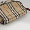 BURBERRY Nova Check Shoulder Bag Canvas Beige Auth 108751-6