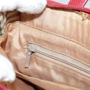 BURBERRY Nova Check Hand Bag Canvas Beige Red Auth 108752-20