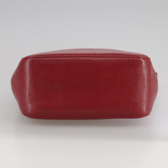 BURBERRY Nova Check Hand Bag Canvas Beige Red Auth 108752