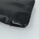 CHANEL Camelia Clutch Bag Lamb Skin Black Silver CC Auth 108816-14