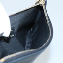 CHANEL Camelia Clutch Bag Lamb Skin Black Silver CC Auth 108816-19