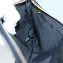 CHANEL Camelia Clutch Bag Lamb Skin Black Silver CC Auth 108816-20