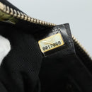 CHANEL Camelia Clutch Bag Lamb Skin Black Silver CC Auth 108816-11