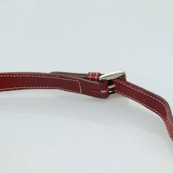 BURBERRY Nova Check Blue Label Shoulder Bag Nylon Beige Silver Auth 108828