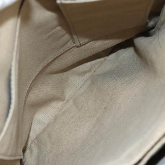 BURBERRY Nova Check Blue Label Tote Bag Canvas Navy Beige Silver Auth 108831