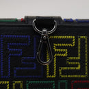 FENDI Zucca Canvas Smartphone holder Leather Multicolor 7AS120 Auth 108838V-8