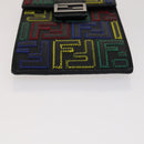 FENDI Zucca Canvas Smartphone holder Leather Multicolor 7AS120 Auth 108838V-6