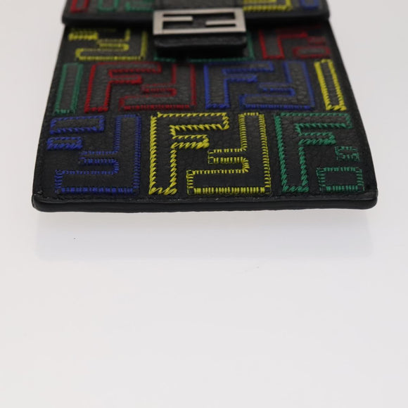FENDI Zucca Canvas Smartphone holder Leather Multicolor 7AS120 Auth 108838V