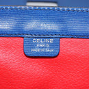 CELINE Hand Bag Leather 2way Blue Gold Auth 108868V-19