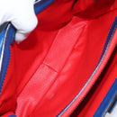 CELINE Hand Bag Leather 2way Blue Gold Auth 108868V-11