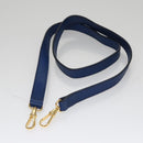 CELINE Hand Bag Leather 2way Blue Gold Auth 108868V-24