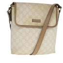 GUCCI GG Supreme Shoulder Bag PVC Beige Gold 223666 Auth 108900-1