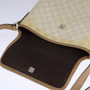 GUCCI GG Supreme Shoulder Bag PVC Beige Gold 223666 Auth 108900-10