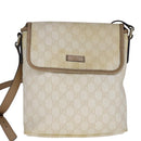 GUCCI GG Supreme Shoulder Bag PVC Beige Gold 223666 Auth 108900-13