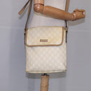 GUCCI GG Supreme Shoulder Bag PVC Beige Gold 223666 Auth 108900-22
