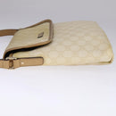 GUCCI GG Supreme Shoulder Bag PVC Beige Gold 223666 Auth 108900-3