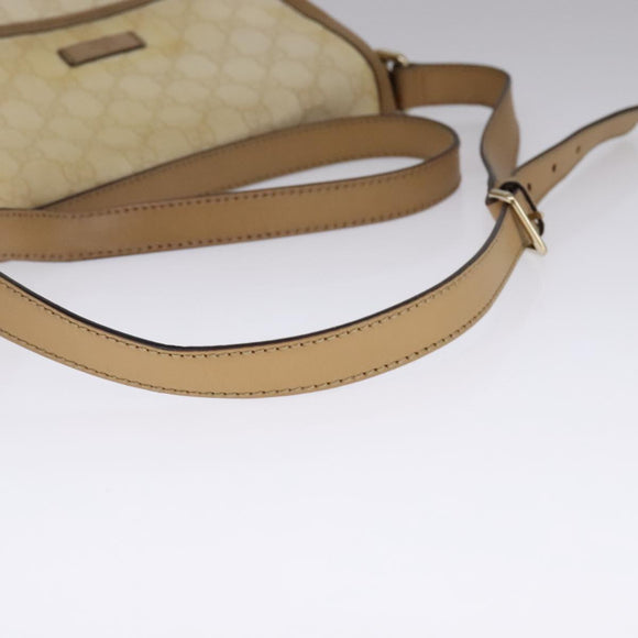 GUCCI GG Supreme Shoulder Bag PVC Beige Gold 223666 Auth 108900