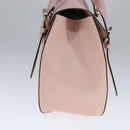 Salvatore Ferragamo Gancini Hand Bag Leather Pink Auth 108902V-3