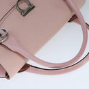 Salvatore Ferragamo Gancini Hand Bag Leather Pink Auth 108902V-6