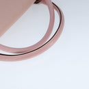 Salvatore Ferragamo Gancini Hand Bag Leather Pink Auth 108902V-7