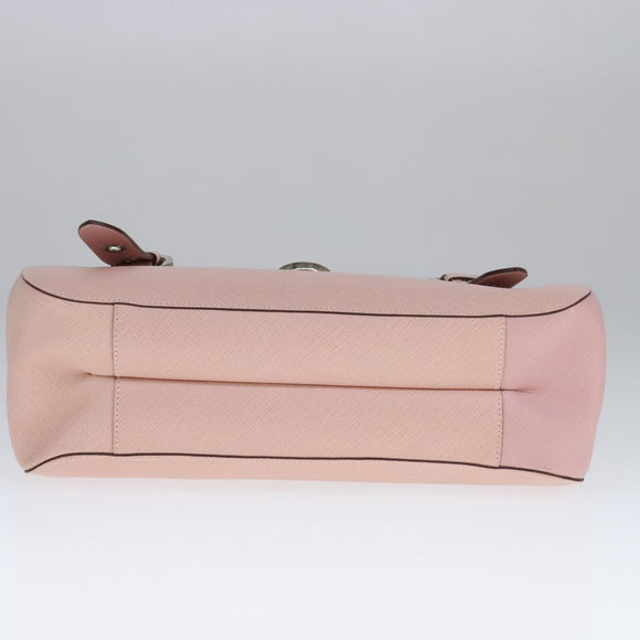 Salvatore Ferragamo Gancini Hand Bag Leather Pink Auth 108902V