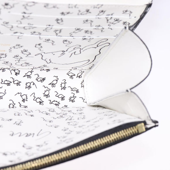 LOUIS VUITTON Monogram Catgram Portefeuille Chain Wallet Black M63888 108905S