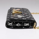 LOUIS VUITTON Monogram Catgram Portefeuille Chain Wallet Black M63888 108905S-4