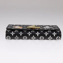 LOUIS VUITTON Monogram Catgram Portefeuille Chain Wallet Black M63888 108905S-5