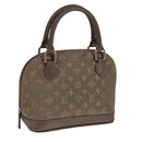 LOUIS VUITTON Monogram Satin Little Alma Hand Bag Gray M92147 LV Auth 108907-1