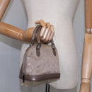 LOUIS VUITTON Monogram Satin Little Alma Hand Bag Gray M92147 LV Auth 108907-20